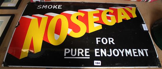 Smoke nosegay enamel sign